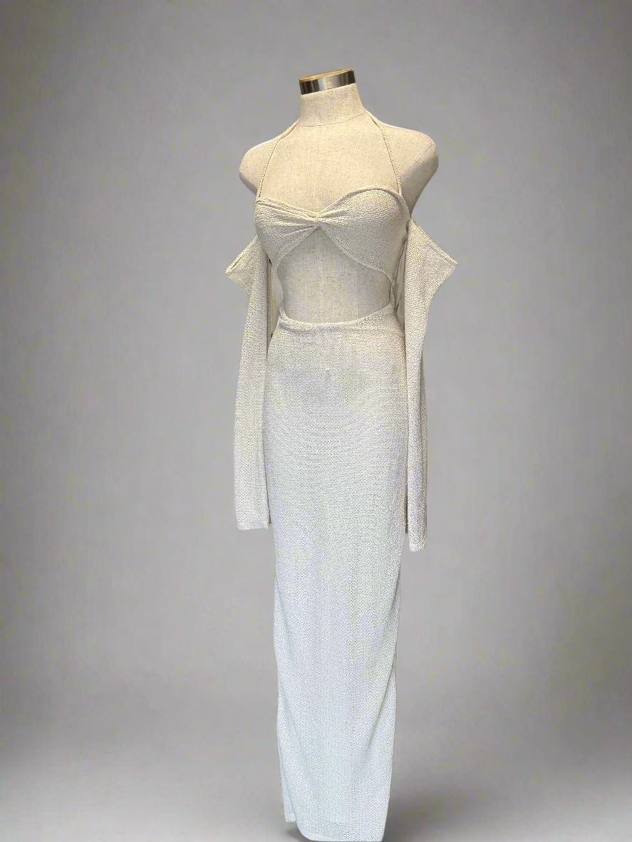 Crochet Long Sleeve Dress