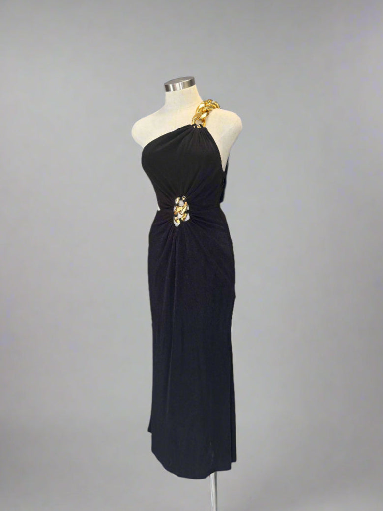 Gold Chain Detail Maxi Dress