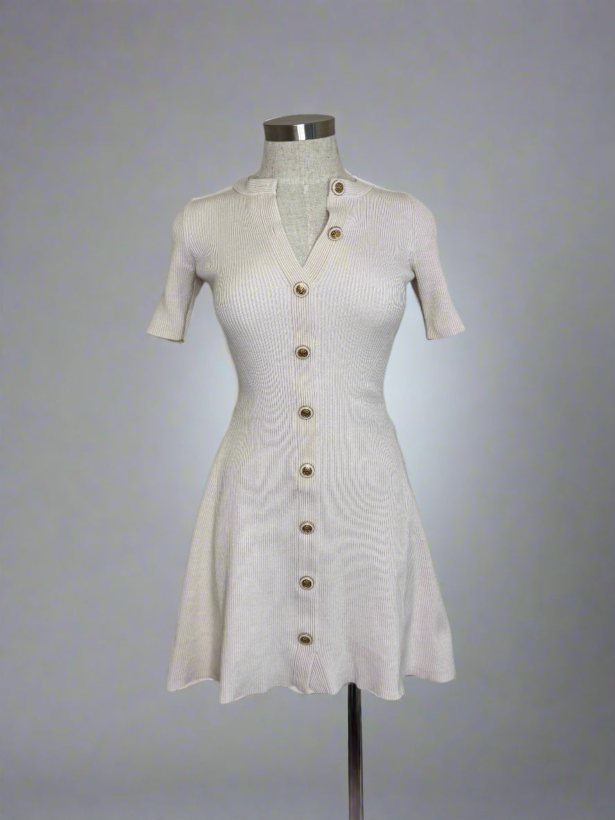 Cap Sleeve Knit Mini Dress