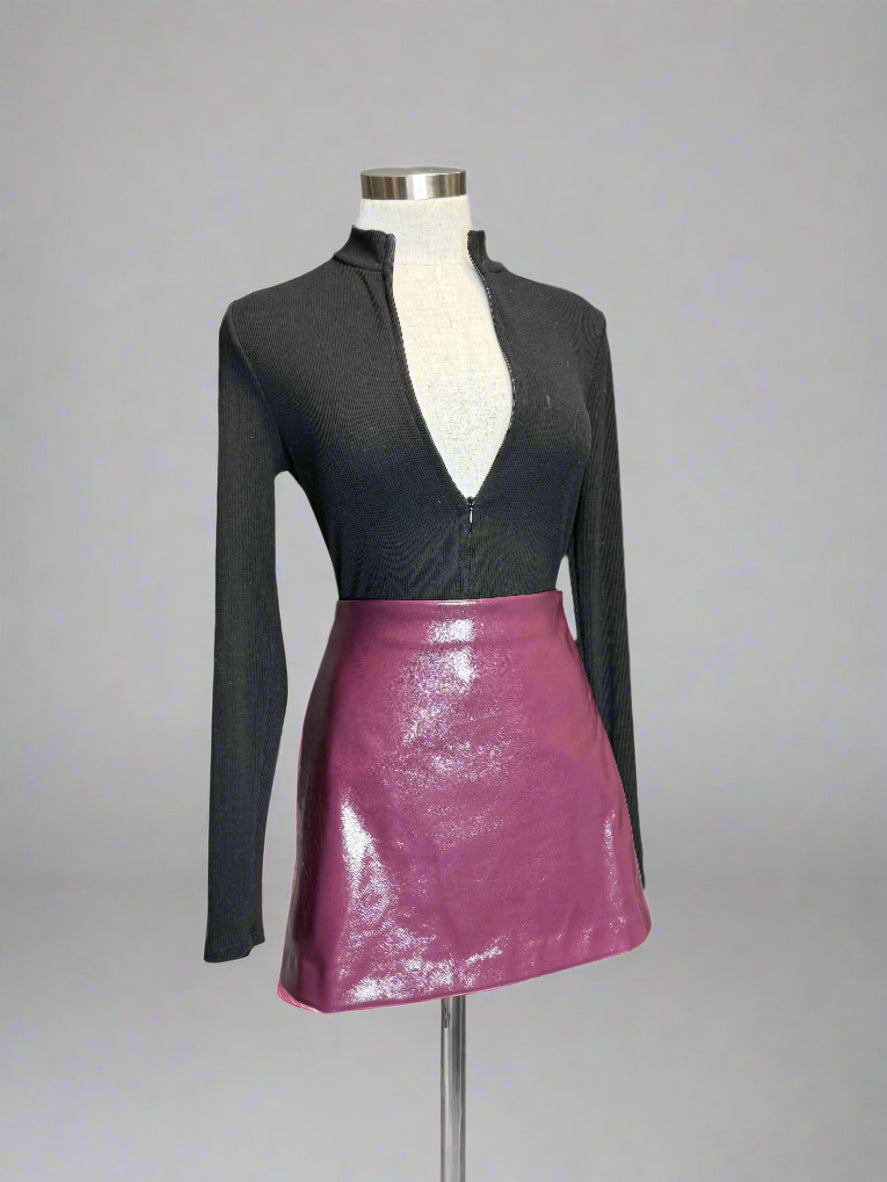 Front Zip Long Sleeved Bodysuit