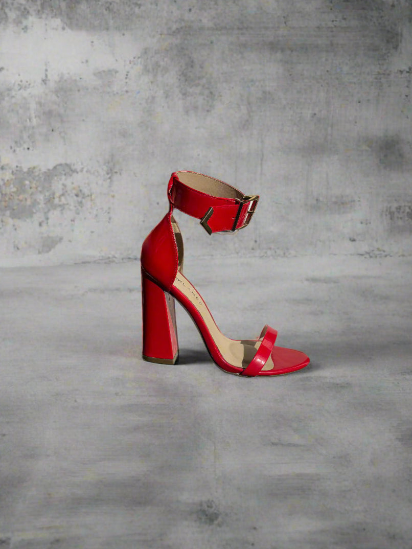 Buckle Patent Leather Heels