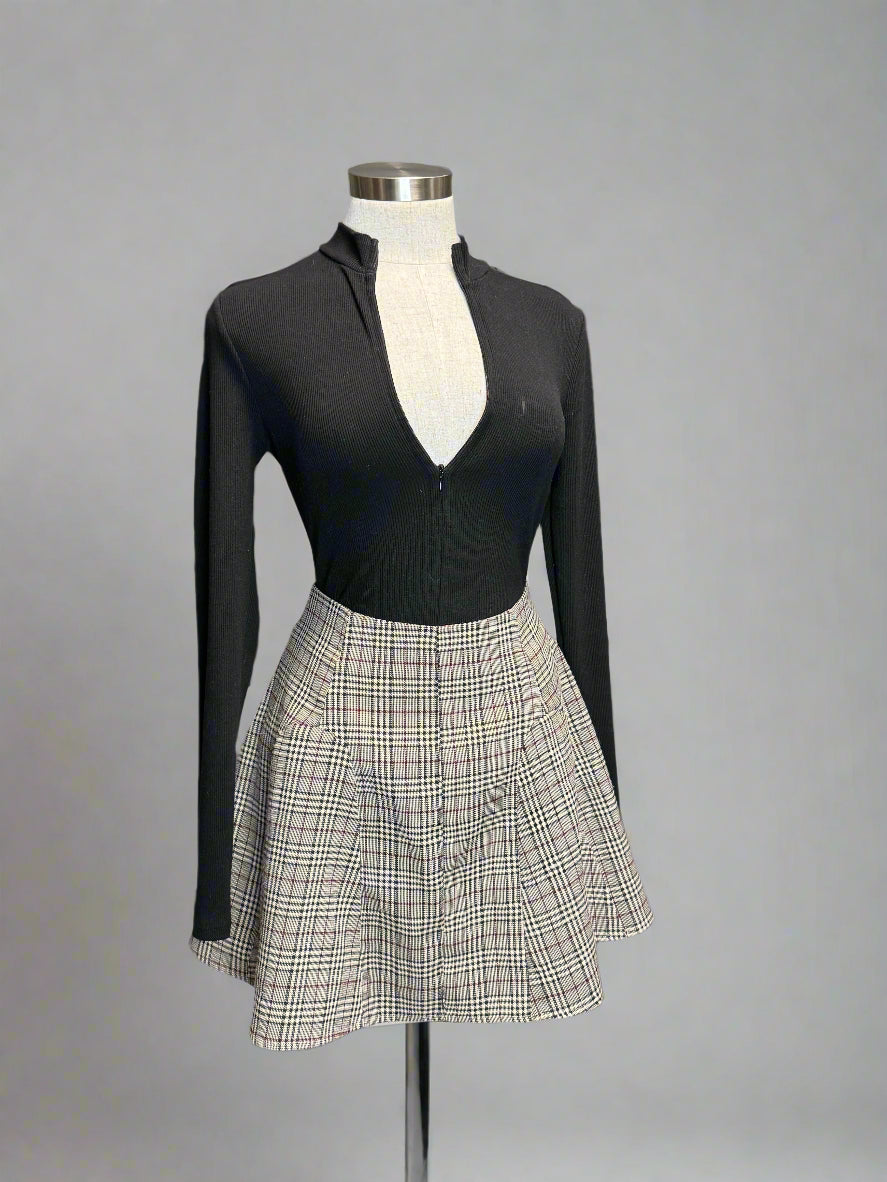 Winter Plaid Mini Skirt