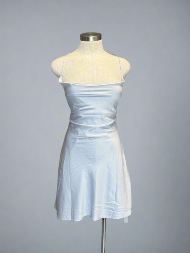 Sky Blue Open Backed Mini Dress