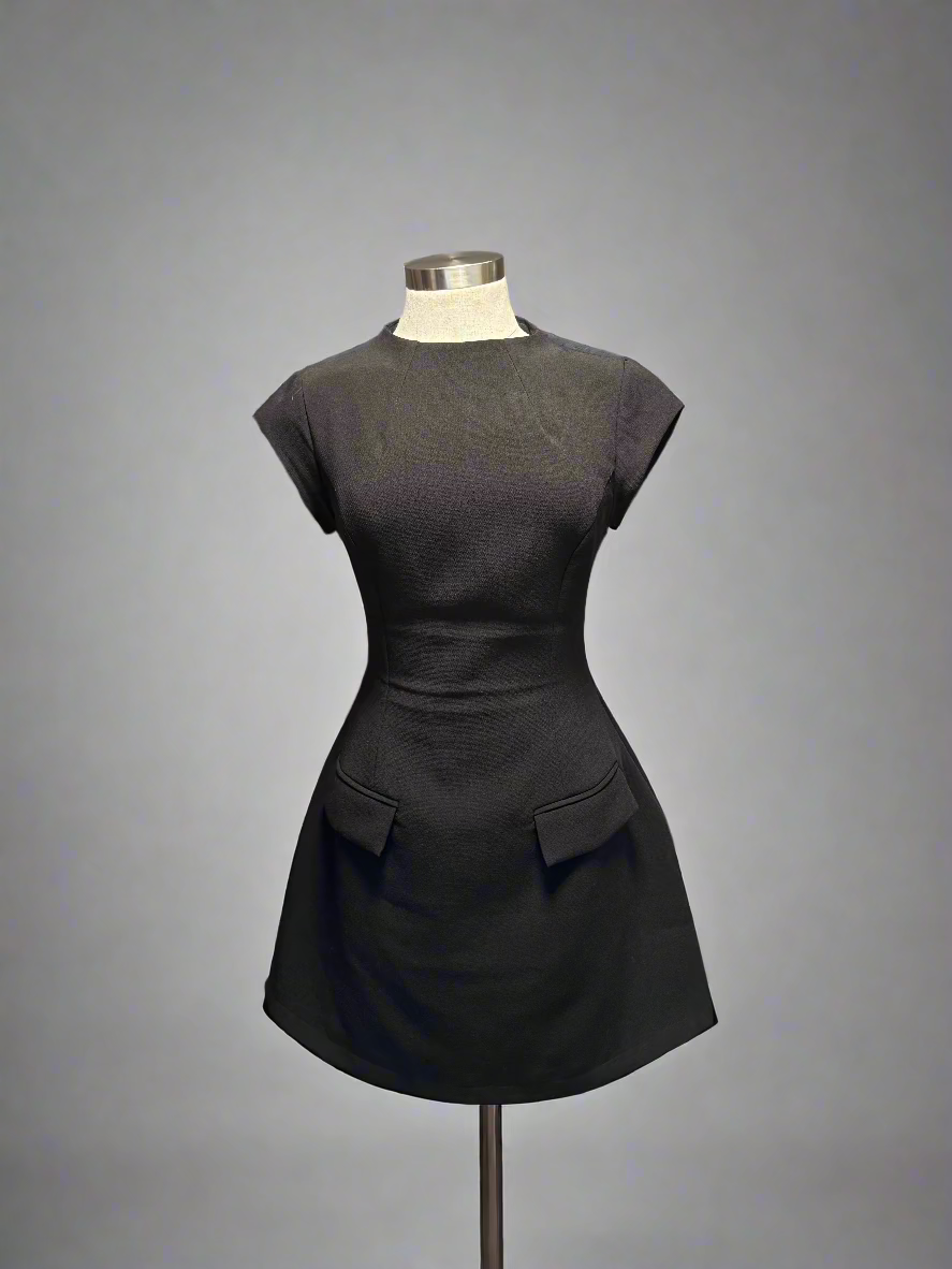 High Neck Classy Mini Dress