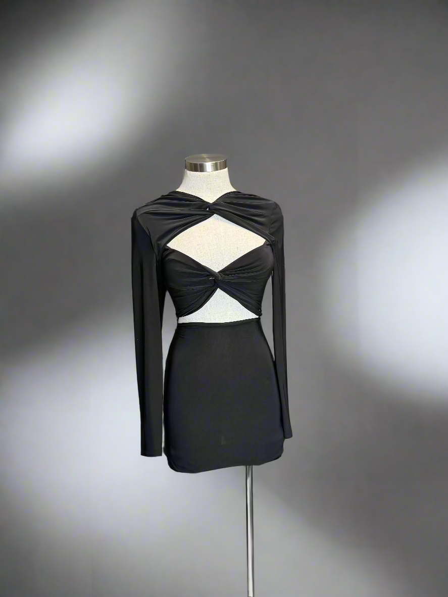 Front Cut Out Mini Dress