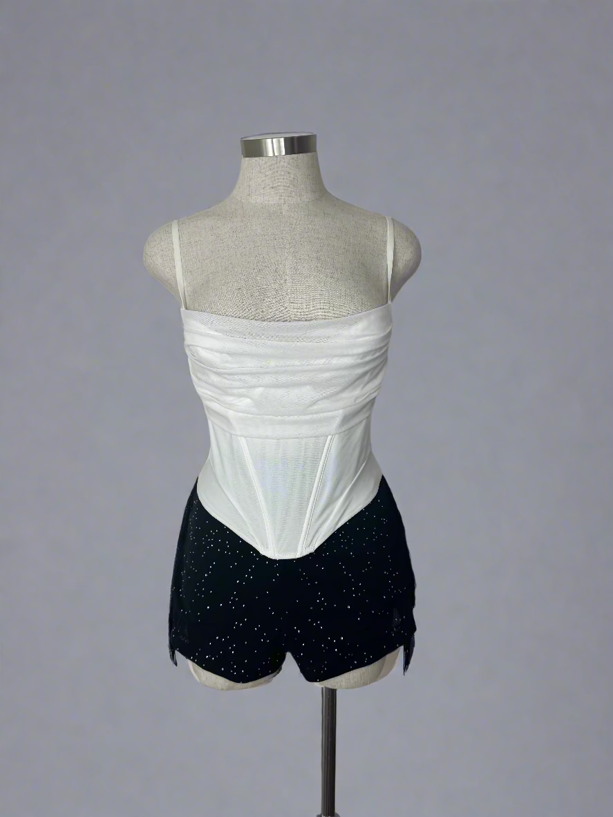 White Corset Crop