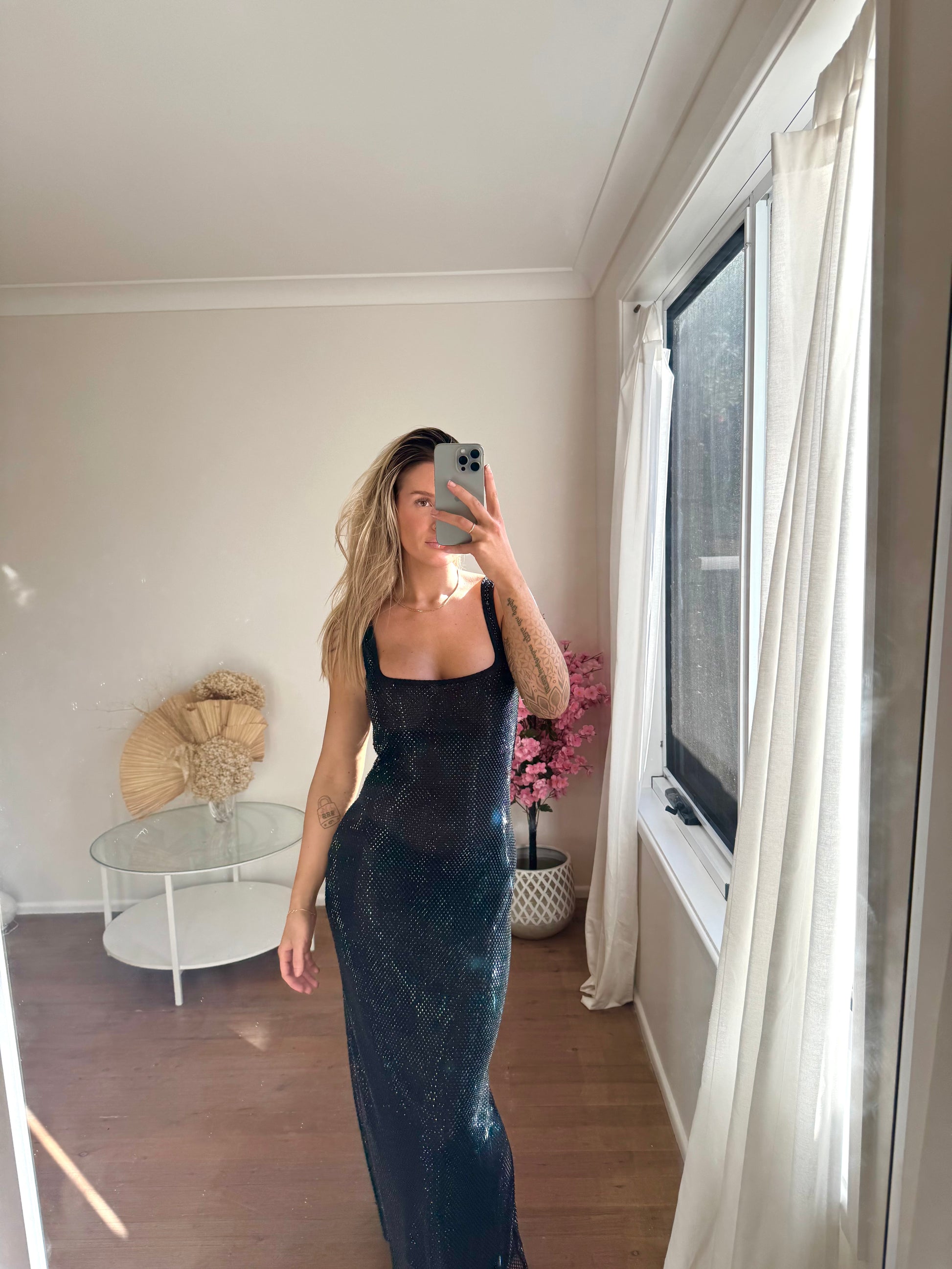Diamanté Chain Dress