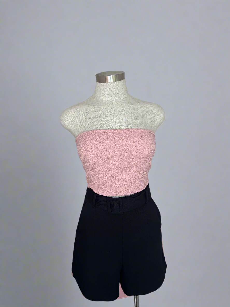 Strapless Blush Crop Top