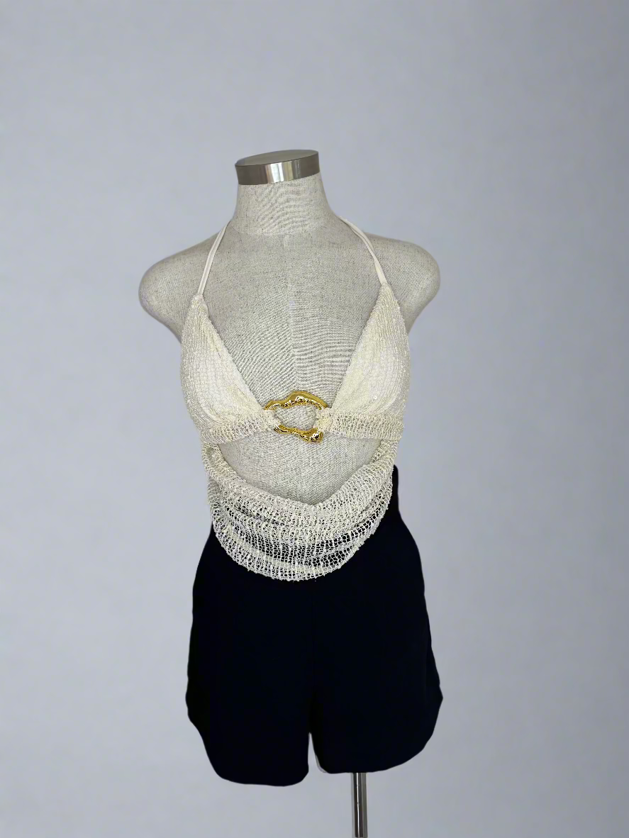 Gold Detail Net Crop