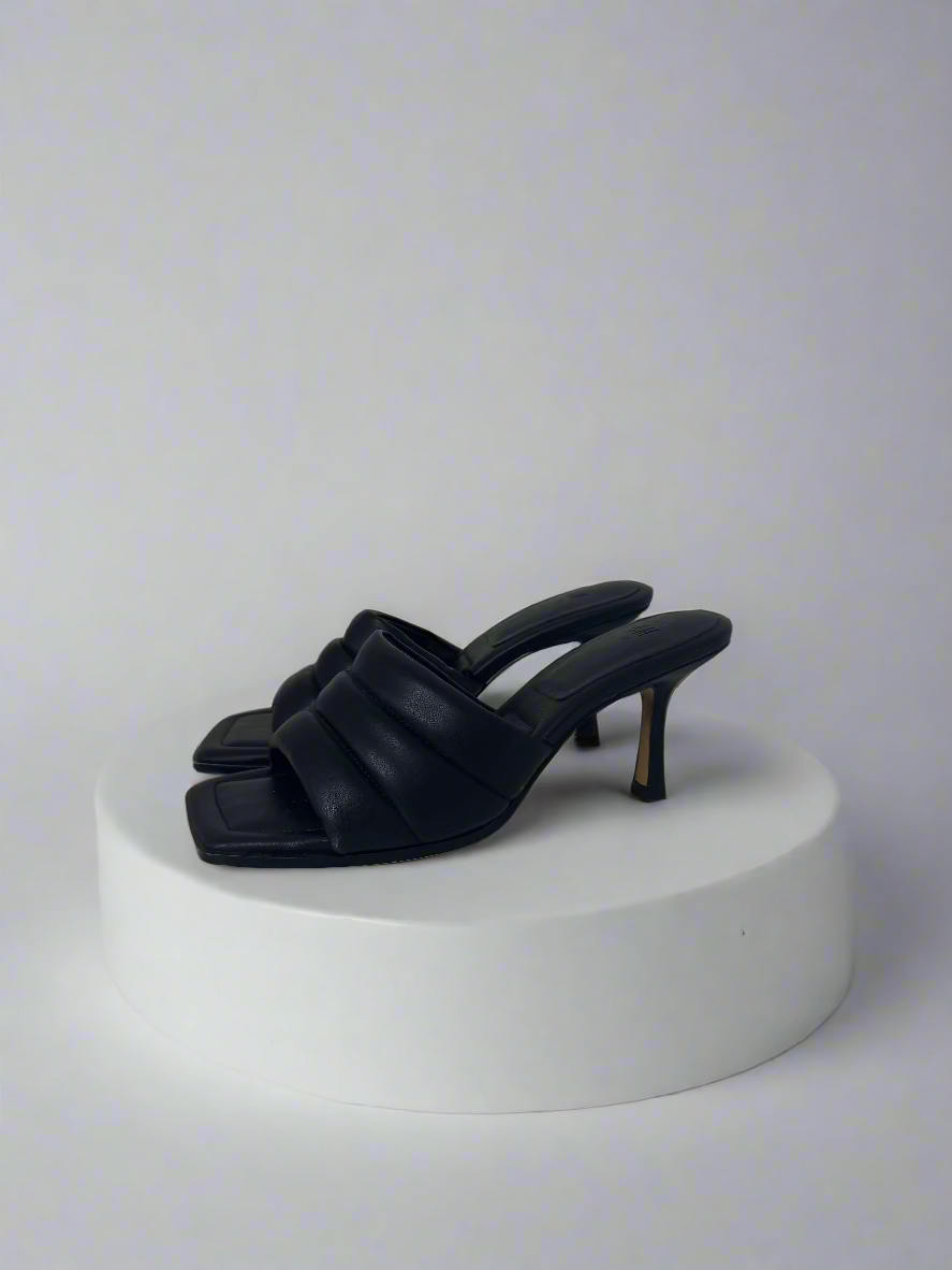 Black Cushion Mules