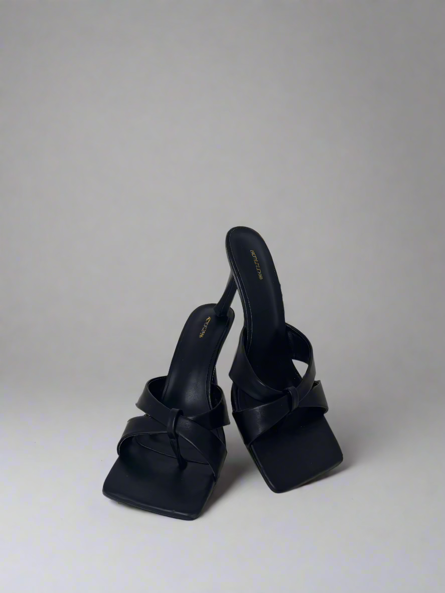 Black Thong Heels