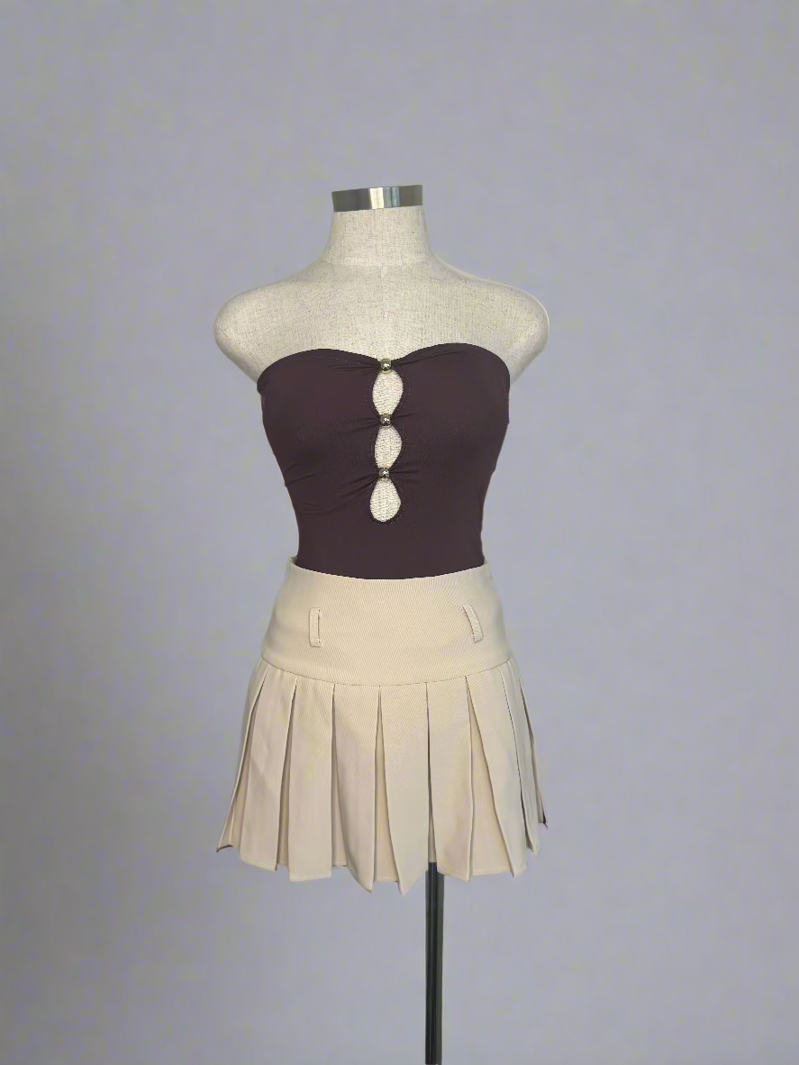 Belt Detail Mini Skirt