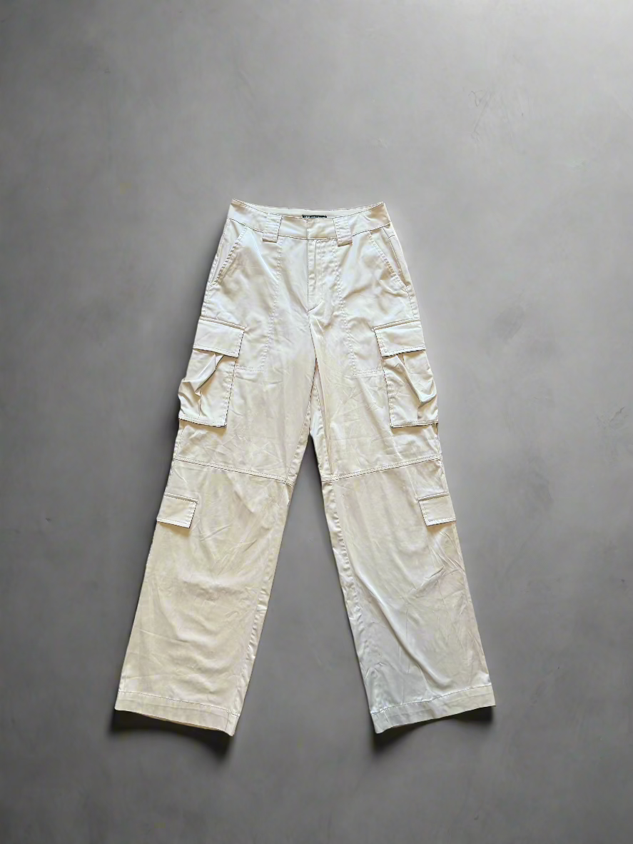 Satin Cargo Pants