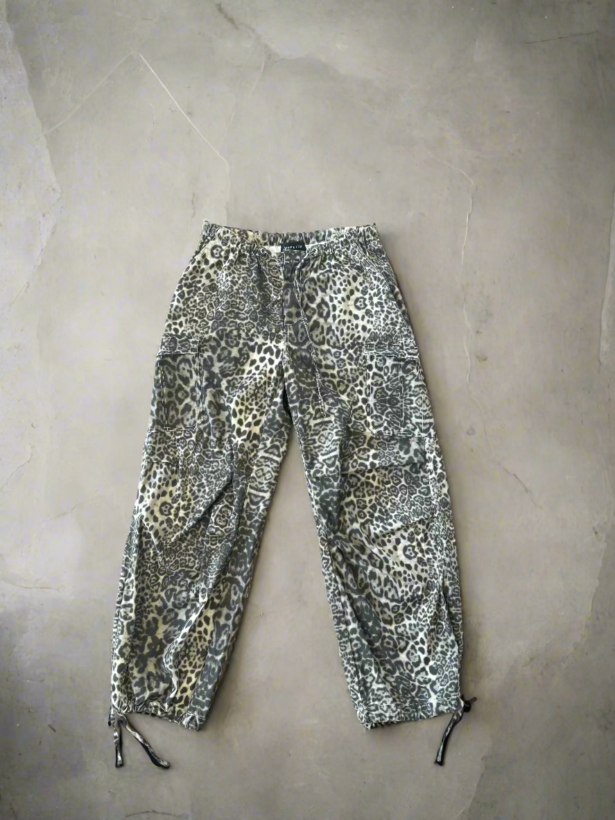 Leopard Print Cargo Pants