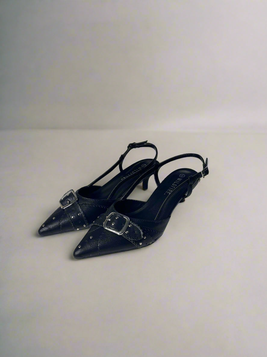 Black Slingback Heels