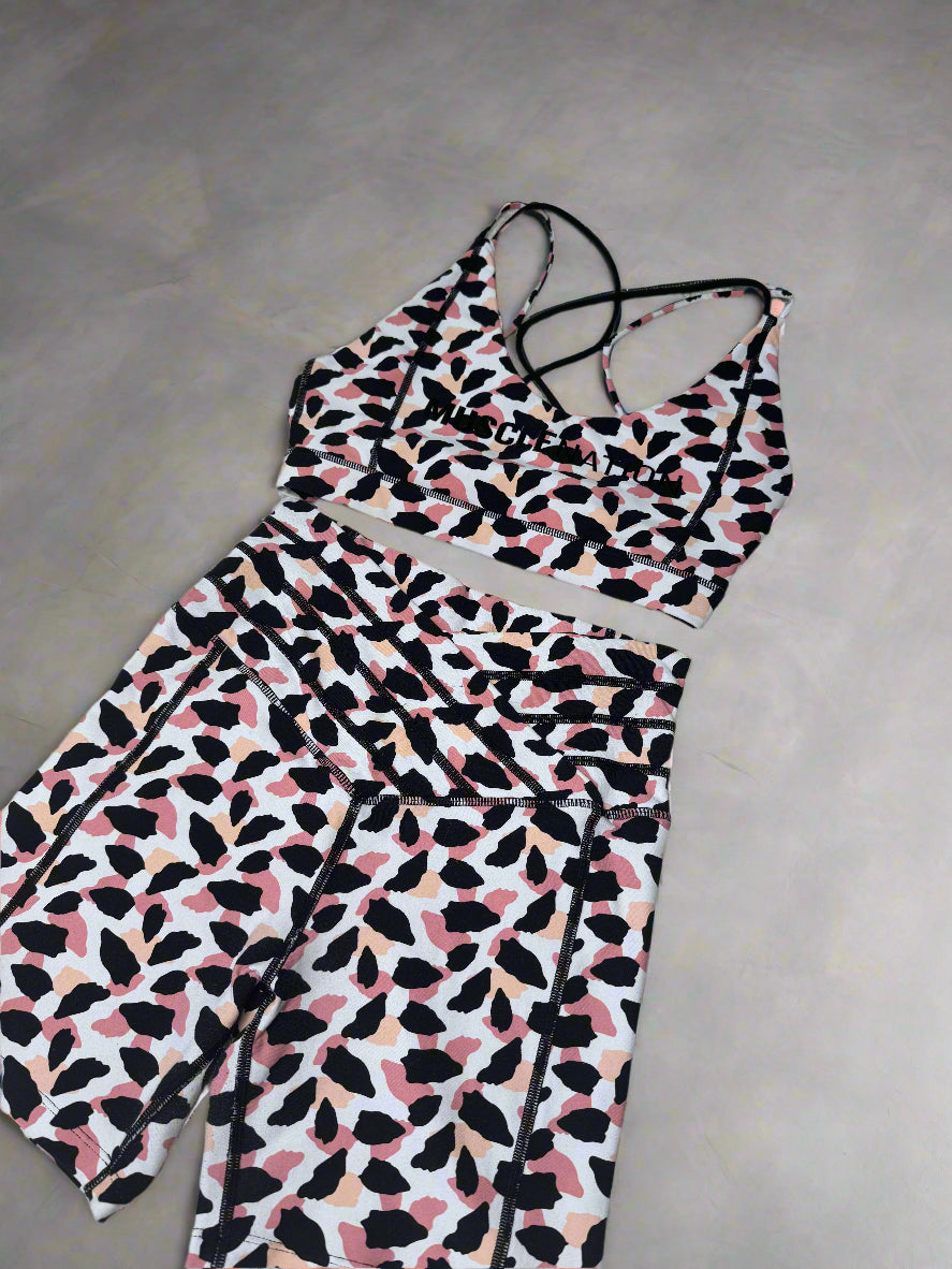 Spot Print Activewear Set