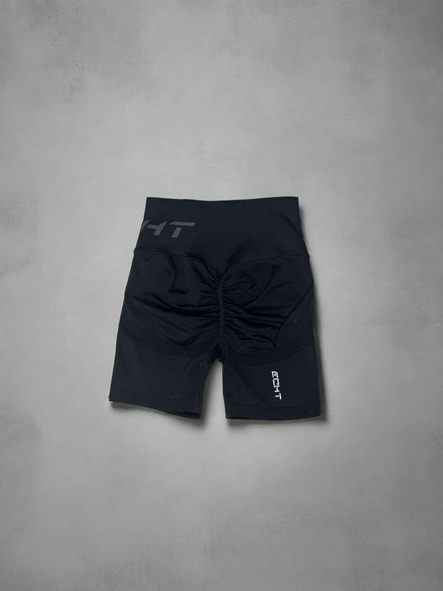 Black Scrunch Echt Shorts