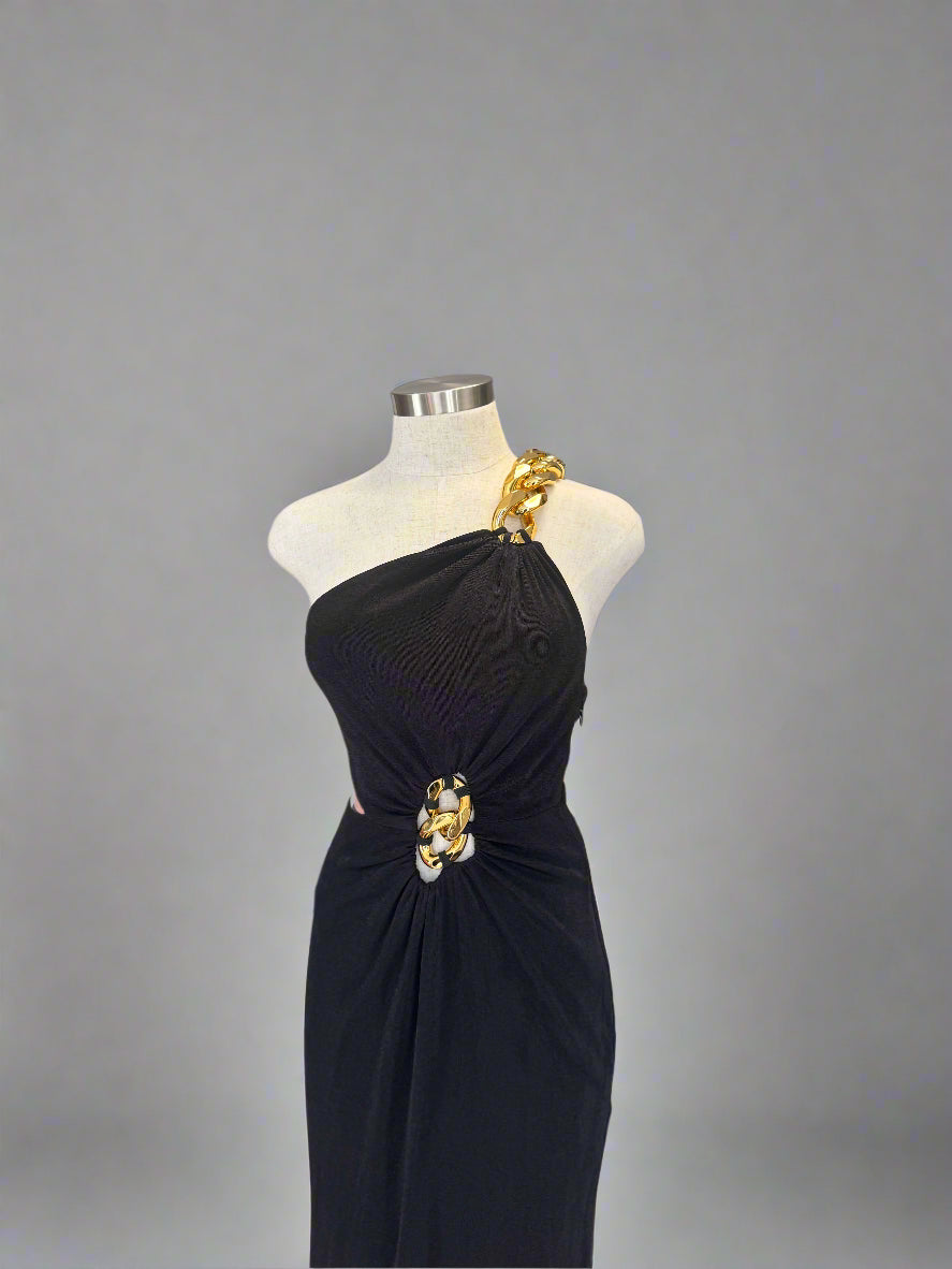 Gold Chain Detail Maxi Dress